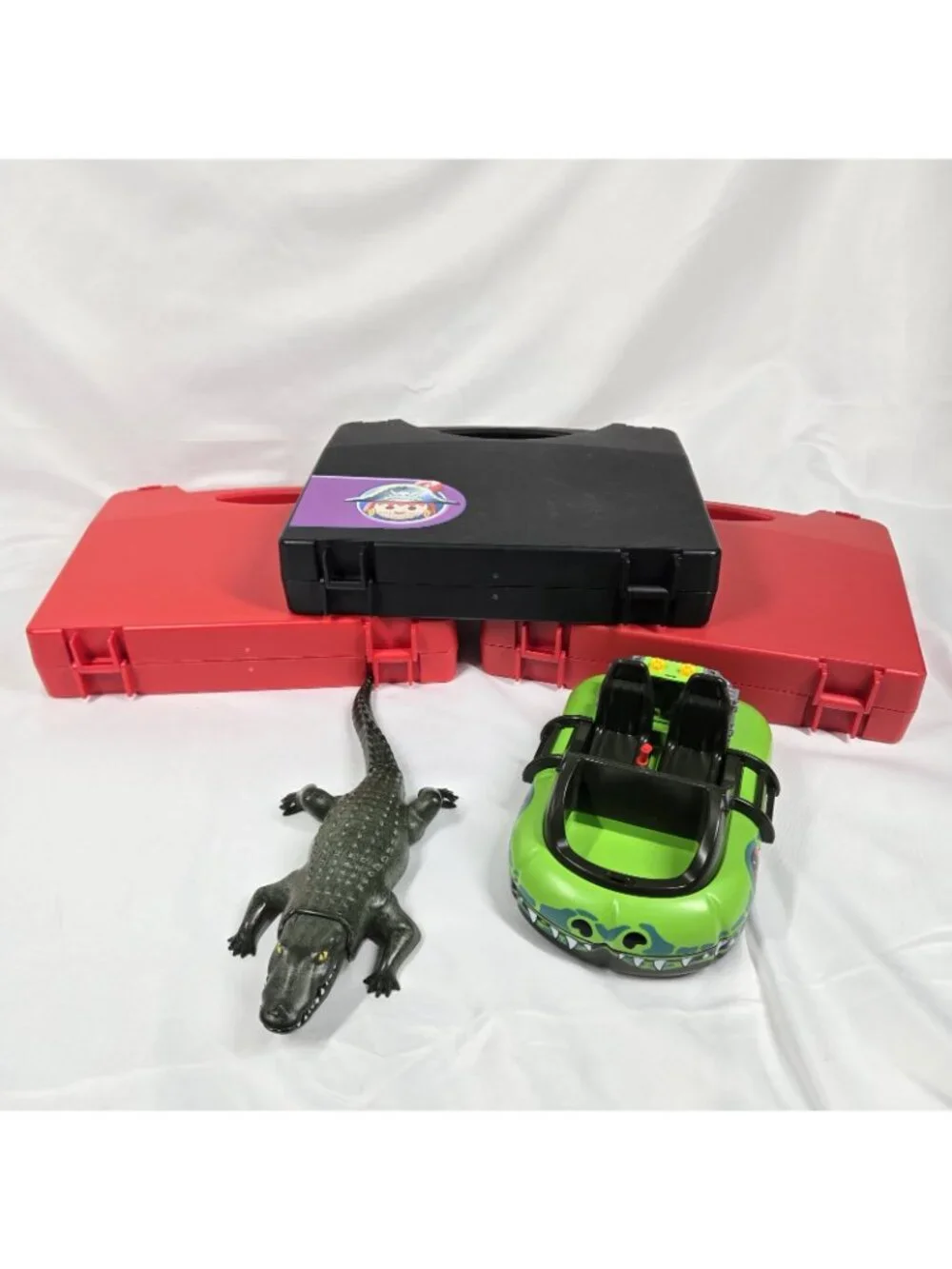 Playmobil Lot Carry Case, Pirates, Christmas, First Responder Alligator, Raft